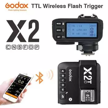 Godox X2T-C X2T-N X2T-S X2T-F X2T-O 2,4G Беспроводной передатчик вспышки TTL HSS для Canon Nikon Sony Fuji Olympus X2T-C for Canon чёрный