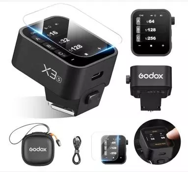 Godox X3 TTL HSS 2,4G Беспроводная вспышка OLED-передатчик с сенсорным экраном Быстрая зарядка для Canon Nikon Sony Fujifilm X3-S