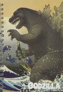 GODZILLA B6 Ring Notebook Views of Mount Fuji Large Monster Illustration 8763 Thirty-Six