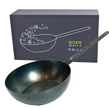 GOEN Deep Immoral Iron Frying IH Made in Traveling Chef Mitsu Pan, Wok, Сковорода, Кастрюля для жарки, 24 см, Совместимость, Япония,