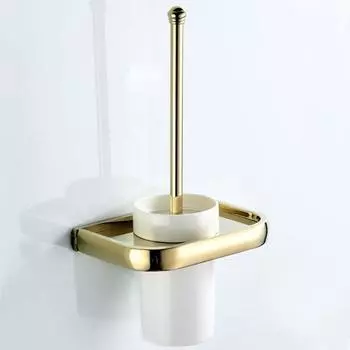 Золотой Creativer Free Stand Polish Toilet Brush Holder Set Набор для туалетной щетки щетка для унитаза латунь матовый золотой Аксессуары для ванной комнаты золотой