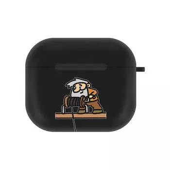 Gold Miner Earphone Case Applicable AirPods Pro Protective Case 1 Generation 2 Generation Apple Wireless 3 Generation Couple Cute [Black Shell 1] AirPods 3 generation