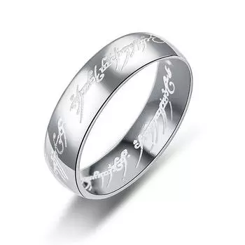 Gold Plated Ring with Bead Chain 316L Stainless Steel Men Women Jewelry ARI 6 серебряный