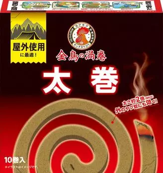 Golden Bird Swirl Эффективен против 10 толстых рулонов Спираль от комаров эффективна против мух-вредителей, комаров, на открытом воздухе, в кемпинге, (квазилекарство