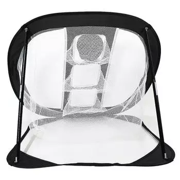 Golf Practice Net Golf Chipping Net Swing Trainer Pop UP Indoor Outdoor Chipping Pitching Cages Mats Portable чёрный