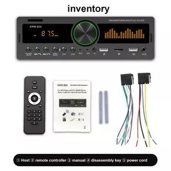 Головное устройство 1 DIN Audio Copy Bluetooth TF USB AUX FM AM радио Автомобильный локатор MP3-плеер FM AM 12 В USB/SD/AUX вход