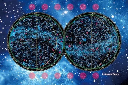 Головоломка из 1000 деталей Puzzle Master Starry Sky Story Aim! [Светящаяся головоломка] (50x75cm)