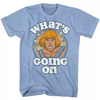 Голубая футболка унисекс Masters Of The Universe What s Going On S
