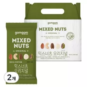 Gomgom Mixed Nuts Original, 750 г, 2 шт., корейские орехи