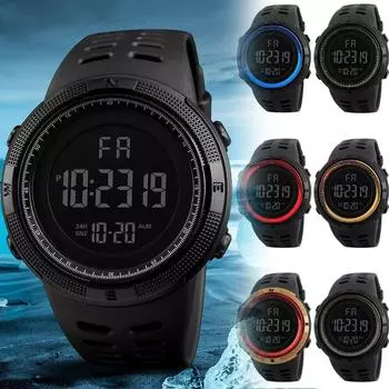 Good Digital LED Wrist Watch 5Bar Multifunction Waterproof Alarm Clock Sport Women Watches Reloj High Quality Men Chrono Watch Military Outdoor золотой