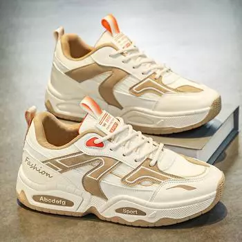 Good Quality Men s Shoes 2024 Spring New Man Casual Shoes Fashion Comfortable Non-slip Sneakers For Men Outdoor Wear-resistant 7 39 бежевый