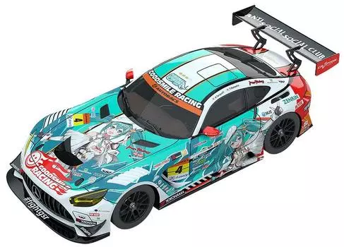 Good Smile Racing Hatsune Miku GT Project Good Smile Hatsune Miku AMG 2023 Opening Round scale 1/43 Ver. окрашенная в смоляной цвет готовая миниатюрная машинка. 1/43