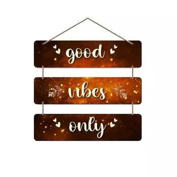 Good Vibes Only Wooden Wall Hanger For Home Decor Gifts | Bedroom | Living Room | Quotes Decorative Items | Wall Hangings For Home Decoration