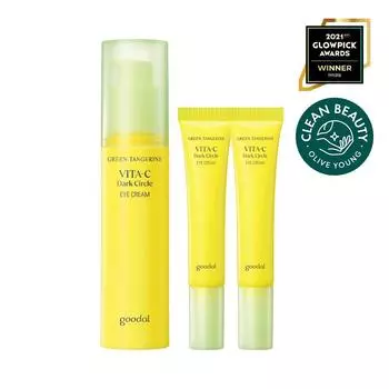 Goodal Green Tangerine Vita C Крем для глаз под темными кругами, 30 мл, специальный набор (Особый подарок: 15 мл*2 шт.)