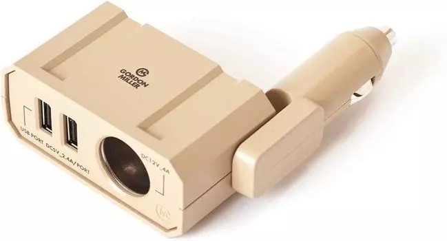 GORDON MILLER Автомобильная розетка постоянного тока 2USB DC Тип розетки Coyote Beige 1675811