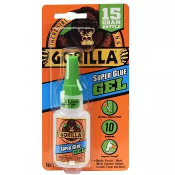 Gorilla Super Glue Сильный мгновенный клей (Желеобразный, 15г) [Продукт]