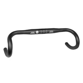 GORIX Bicycle Drop Handle Flare Handle Spreading Easy to 400mm 380mm For Riding SENBA [Short Reach, Type, Grip] Off-Road 31.8mm (Black) (380mm) чёрный