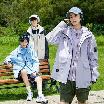 Городской туристический комплект из двух частей 3 в 1 с компасом для пар The Same Mountaineering Jacket S
