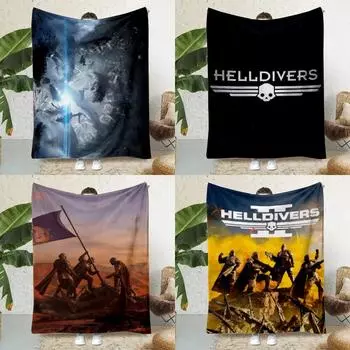 Горячая игра H-Helldiver 2 Печатное одеяло Одеяла для пикника Теплое одеяло Мягкое и удобное одеяло Для дома и путешествий Подарок на день рождения 30x40in