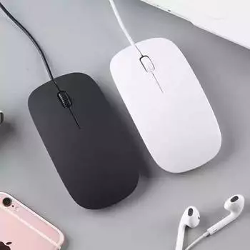 Горячая продажа нейтральная проводная мышь 2.4Ghz с USB-кабелем эргономичные ультратонкие мыши для ПК ноутбука бизнес компьютер офисная мышь 1.2M M015 black