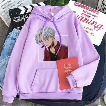 Горячие аниме Tokyo Revengers мультфильм толстовки мужские уличная одежда Harajuku манга Izana Kurokawa крутая графика мода хип-хоп толстовки XS чёрный