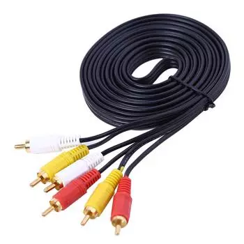 Горячий 10 м/5 м/3 м/1,5 м 3 RCA видеокабель композитный мужчина-папа 3RCA-3RCA аудио-видео AV-кабель провод для Hi-Fi видео DVD CD-плеера 10m