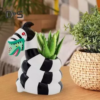 Горшок для цветов Sandworm Mini из смолы, горшок для суккулентов, домашний декор, многоцелевой садовый цветочный горшок в форме песчаного червя для комнатных растений A