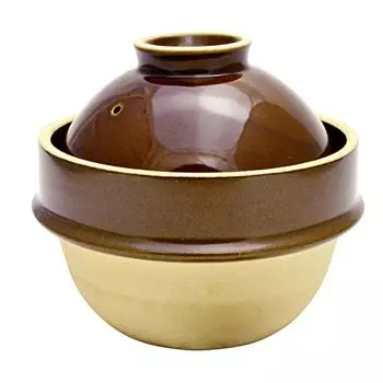 Горшок для риса Tsukamoto KM-1 Mashiko Ware, 1 шт., коричневый, 5,5 дюймов (14 см), коричневый
