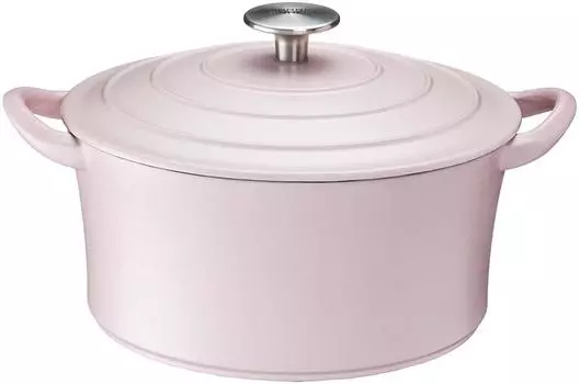 Горшок Ishigaki Two Handed Iron Cast Bon Bonaire Cocotte Gas Fire IH Dual Use Pink 22 см розовый