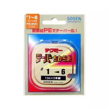 GOSEN Tecmie PE Tapered Power 13m x Sizes Line, 2-Piece, Red, 1.0-6, GT-490R красный