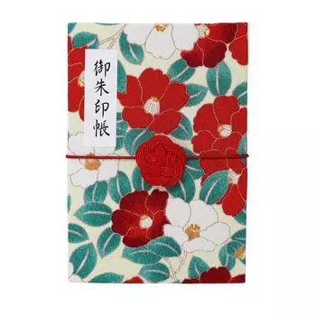 Goshuin Goshuin Mizuhiki резиновый японский креп Shuin Goshuin Goshuin камелия красная и книга, книга, бонус, милый, распространение, узор, ткань, книга, храм,