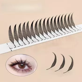 Готовые веерные ресницы для наращивания ресниц Tower Top Feather shape Faux Mink Soft Natural Готовые русские объемные ресницы для макияжа Manga Spire-C