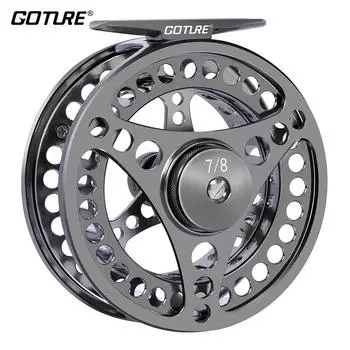 Goture 3/4 5/6 7/8 9/10 WT рыболовные катушки нахлыстом, обработанная на станке с ЧПУ большая катушка с беседкой 2 + 1BB 1:1 для аксессуаров для ловли форели