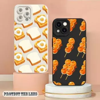 Gourmet Illustration Phone Case For Iphone 14 12 Pro 11 13 Max Mini X XS XR 7 8 Puls Angel Eyes Soft Silicone Cover iPhone7