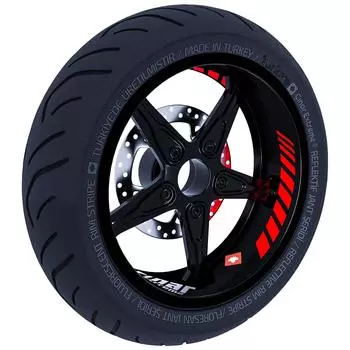 Gp Racing Design Flag Красная лента с внутренним ободом колеса в полоску Наклейки CinarExtreme