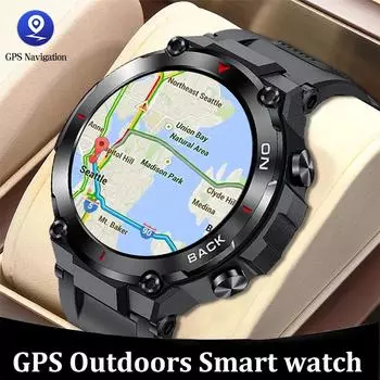 GPS-позиционирование Смарт-часы Военные Спорт на открытом воздухе Фитнес Супер Длительный Режим Ожидания Смарт-часы Мужские 5atm Плавание Мужские Часы Для Xiaomi With Original Box