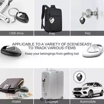 GPS Tracker Bluetooth Anti-Lost Device Pet Kids Bag Wallet Tracking for IOS Smart Finder Locator Accessories чёрный