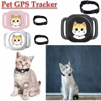 GPS-трекер для защиты от потери домашних животных, GPS-ошейник для Apple Findmytag, глобальное устройство слежения в режиме реального времени, совместимый с Bluetooth, GPS-мини-локатор чёрный