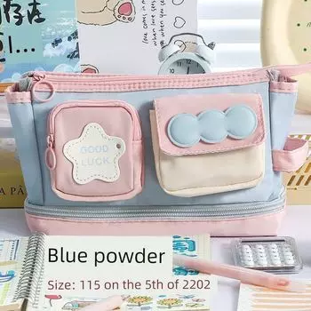 Grade Three Class Two Large Capacity Satchel Pencil Case 2025 New Arrival Good-looking for Junior High School Students Stationery Case Pencil Case K