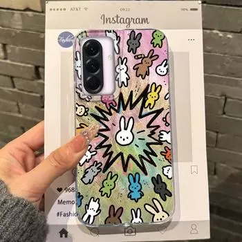Gradient Rainbow Cat Girls Case For Samsung Galaxy A56 A16 A17 A26 A36 A06 A07 A55 A35 A25 A54 S24 S25 Ultra S22 S23 FE Cover Samsung A15 белый