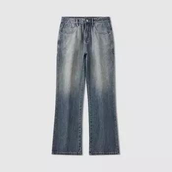 Gradient Wide-leg Jeans for Boys Spring and Summer New High Street Straight Floor Trousers 28 синий