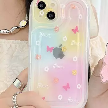 Градиентный цветок Ins Flower противоударный противоударный чехол-бабочка для Iphone 13 11 Promax 12 14 Pro Max Plus чехол для телефона For iphone 13