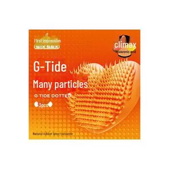 Гранулированные презервативы G-Tide 6th Sense — 3 шт. в упаковке, для взрослых, отельная версия