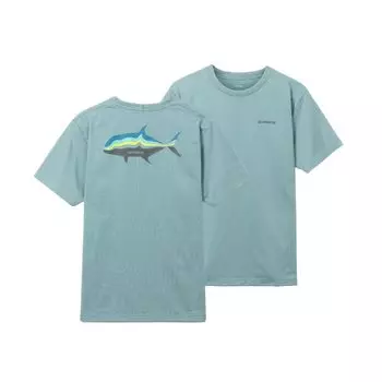 Graphic Quick Dry Blue Gray XS [Shimano] T-Shirt SH-005W