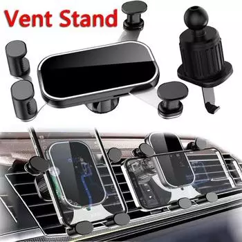 Gravity Car Phone Holder Navigation GPS Support Air Vent Clip Mount Stand 360° Rotation Smartphone Holder For iPhone Samsung
