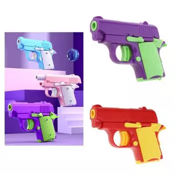 Gravity Fidgets Guns Toy Мини 3D Печать Морковный пистолет Игрушка для снятия стресса Игривая Развлекательная Игрушка для Взрослых Детей HandTherapy синий