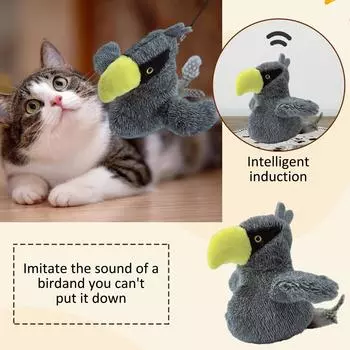 Gray Electric Smart Pet Cat Patting Cat Sound Toy One Size