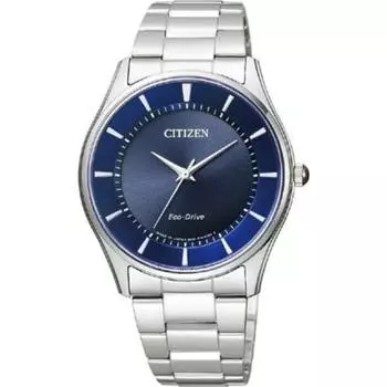 Гражданин BJ6480-51L ( Часы CITIZEN COLLECTION Eco-Drive Pair Model Men s Navy) Круглые часы, серебро