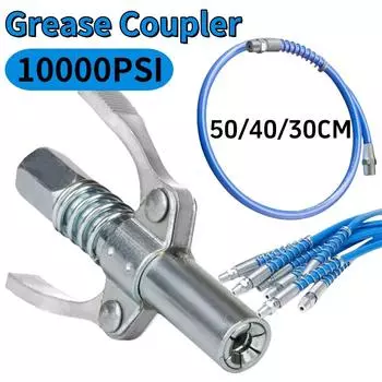 Grease Gun Coupler 10000PSI Quick Release Grease Oil Pump Tip Two Press Grease Nozzle Syringe Lubricant Tip Car Repair Tool