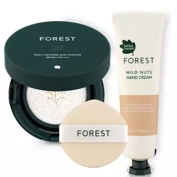 Green Finger Forest Clean Multi-Defense Sun Cushion (25g) + Nuts Hand Cream (50ml)